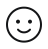 Outlined smiley face icon symbolizing happiness or satisfaction.