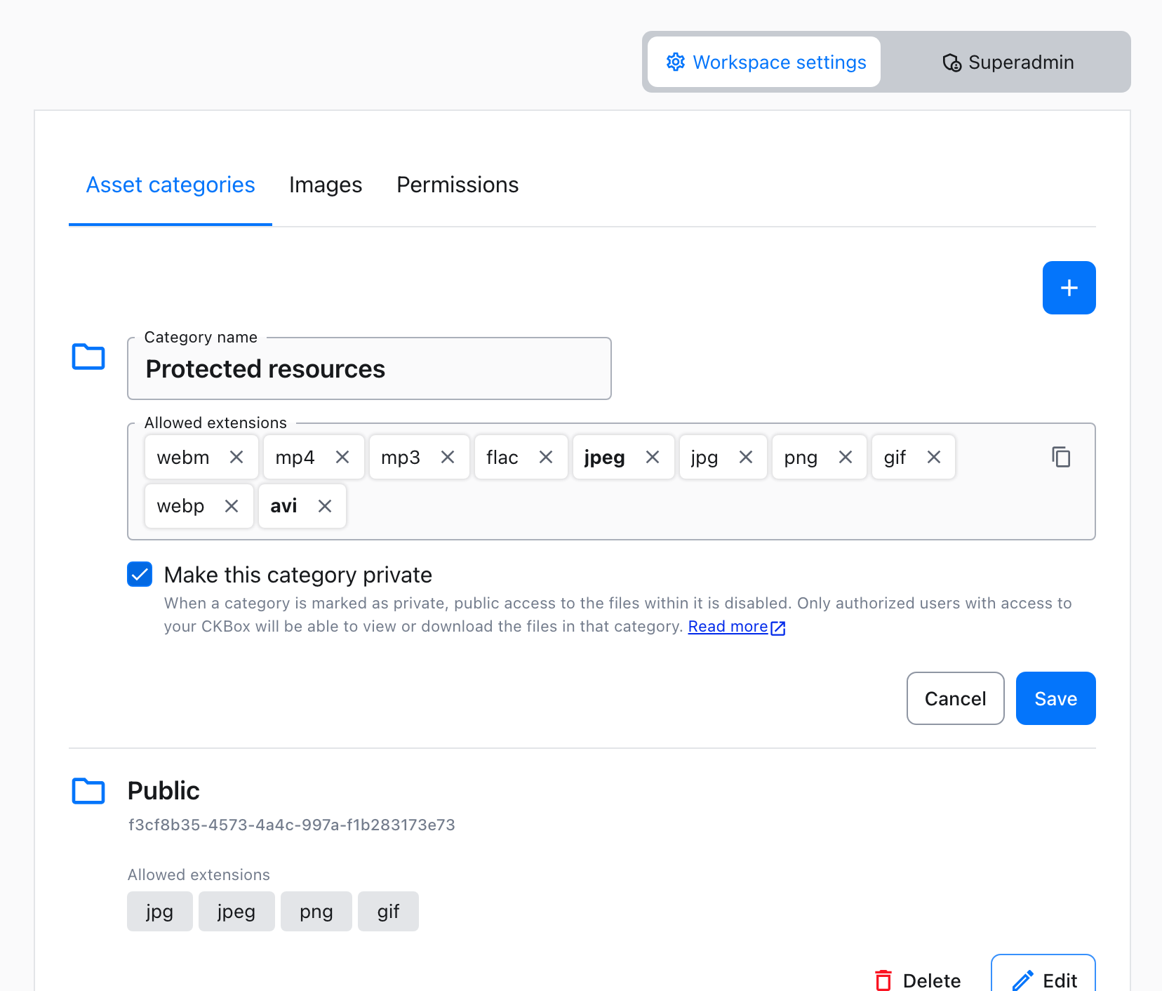 Making category private.