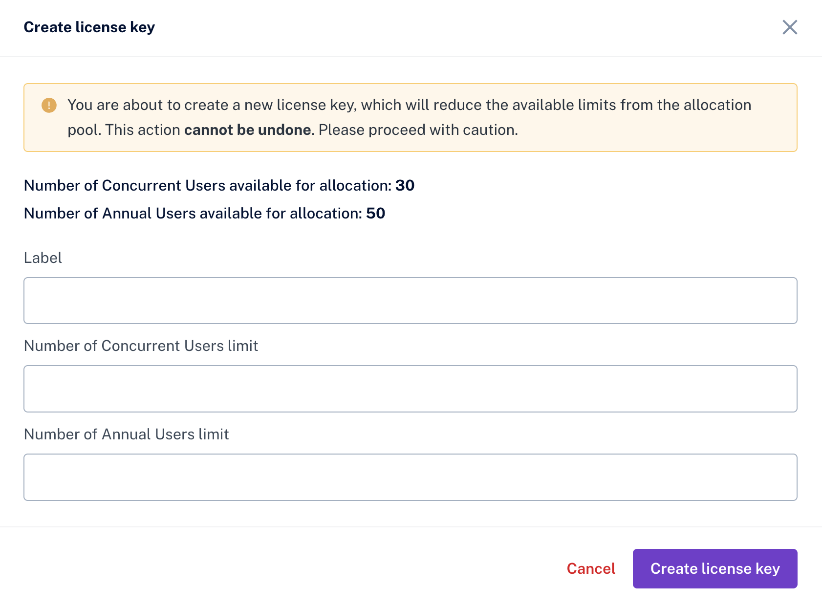 Collaboration Server On-Premises — creating the offline license key.